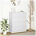 Credenza Bianca 80x35x99 cm in Legno Multistrato - Foto miniatura 1