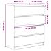 Credenza Bianca 80x35x99 cm in Legno Multistrato - Foto miniatura 6