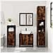 Set Mobili Da Bagno 3 Pz Rovere Fumo In Legno Multistrato - Foto miniatura 3