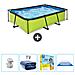 Piscina Fuori Terra - Rettangolo - 300x200x65 Cm - Groen - Include Accessori Coordinati Cb8 - Foto miniatura 1