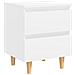 Lusso Casadino -  Comodino Con Gambe In Pino Massello Bianco 40x35x50 Cm - Foto miniatura 1