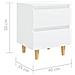 Lusso Casadino -  Comodino Con Gambe In Pino Massello Bianco 40x35x50 Cm - Foto miniatura 6