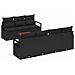 Set Divano da Giardino  8 Pezzi con Cuscini Nero Polyrattan Acacia, Divano da Giardino  2 Posti con Contenitore & Cuscini Nero Polyrattan - Foto miniatura 1