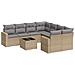 Set Divano da Giardino 9 pz con Cuscini Beige in Polyrattan - Foto miniatura 1