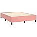 Letto a Molle con Materasso e LED Rosa 140x190 cm in Velluto - Foto miniatura 5