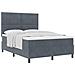 Letto Box Spring con Materasso Grigio Scuro 140x200 cm Velluto - Foto miniatura 1