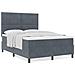 Letto Box Spring con Materasso Grigio Scuro 140x200 cm Velluto - Foto miniatura 4