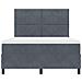 Letto Box Spring con Materasso Grigio Scuro 140x200 cm Velluto - Foto miniatura 8