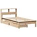 Letto Libreria senza Materasso 90x190 cm Legno Massello Pino - Foto miniatura 3