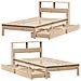 Letto Libreria senza Materasso 90x190 cm Legno Massello Pino - Foto miniatura 9