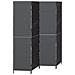 Pannello Separatore 4 Pannelli Pieghevole Nero 195x180 cm Polirattan - Foto miniatura 1