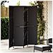Pannello Separatore 4 Pannelli Pieghevole Nero 195x180 cm Polirattan - Foto miniatura 2