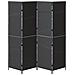 Pannello Separatore 4 Pannelli Pieghevole Nero 195x180 cm Polirattan - Foto miniatura 5