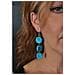 Orecchini A Tripla Goccia In Turchese - Foto miniatura 3