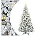 Albero di Natale Artificiale con Rami Pieghevoli Bianco 210 cm - Foto miniatura 1