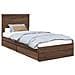 Letto con Contenitore con testiera Rovere Marrone 90 x 190 cm - Foto miniatura 1