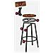 SGABELLI DA BAR 2 PEZZI Stile Loft Marrone Rustico per Cucina x2 - Foto miniatura 7