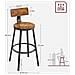 SGABELLI DA BAR 2 PEZZI Stile Loft Marrone Rustico per Cucina x2 - Foto miniatura 3
