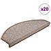 Tappetini per scale 20 pz 65x24x4 cm Marrone chiaro Semicircolari Grandi - Foto miniatura 1