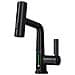 Rubinetto per lavabo da bagno, Blackswan, tipo M324, modello smart nero opaco, con display LCD, 3 modalità e doccia a cascata mobile, dimensioni 23 cm - Foto miniatura 1