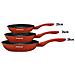Set Di 3 Padelle 20/24/28 Cm Con Rivestimento Minerale Antiaderente, Rosso - Foto miniatura 5