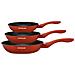 Set Di 3 Padelle 20/24/28 Cm Con Rivestimento Minerale Antiaderente, Rosso - Foto miniatura 1