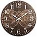 Orologio Da Parete In Legno Nero D34x2 Cm - Foto miniatura 1