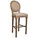 Sgabello In Legno Imbottito Marrone 48x42x76/121h - Foto miniatura 1
