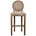 Sgabello In Legno Imbottito Marrone 48x42x76/121h - Foto miniatura 2