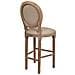 Sgabello In Legno Imbottito Marrone 48x42x76/121h - Foto miniatura 6