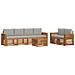 Set divani con cuscino 7 pcs Grigio Naturale e Chiaro - Foto miniatura 1