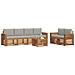 Set divani con cuscino 7 pcs Grigio Naturale e Chiaro - Foto miniatura 3