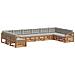 Set divani con cuscino 10 pcs Grigio Naturale e Chiaro - Foto miniatura 1