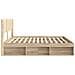 Struttura del letto con stoccaggio e testata Rovere Sonoma - Foto miniatura 6