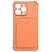 Custodia Per Carte Per Iphone 13 Pro Max, Portafoglio In Silicone Con Airbag, Cover Protettiva, Arancione - Foto miniatura 1