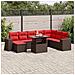 Set Divani da Giardino 9 pz con Cuscini Marrone in Polyrattan - Foto miniatura 2