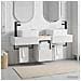 Set di mobili per il bagno 3 pz Bianco Legno ingegnerizzato - Foto miniatura 5