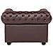 Poltrona Vintage In Pelle Marrone Chesterfield - Foto miniatura 26