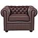 Poltrona Vintage In Pelle Marrone Chesterfield - Foto miniatura 21
