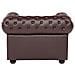 Poltrona Vintage In Pelle Marrone Chesterfield - Foto miniatura 3