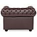 Poltrona Vintage In Pelle Marrone Chesterfield - Foto miniatura 5