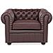 Poltrona Vintage In Pelle Marrone Chesterfield - Foto miniatura 23
