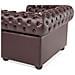 Poltrona Vintage In Pelle Marrone Chesterfield - Foto miniatura 24
