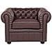 Poltrona Vintage In Pelle Marrone Chesterfield - Foto miniatura 31