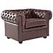 Poltrona Vintage In Pelle Marrone Chesterfield - Foto miniatura 18