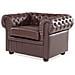 Poltrona Vintage In Pelle Marrone Chesterfield - Foto miniatura 13