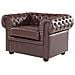 Poltrona Vintage In Pelle Marrone Chesterfield - Foto miniatura 10