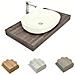 Mensolone In Laminato Sospeso Per Lavabi Da Appoggio Arredo Bagno Made In Italy *** Finitura- : Noce Tranché, Misure : L123xp50xh5 Cm - Foto miniatura 2