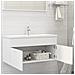 Mobile Lavabo Bianco 100x38,5x46 cm in Legno Multistrato - Foto miniatura 6