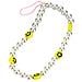 Bracciale Da Telefono Con Perle Bianche E Smiley Gialli Collezione Smile - Foto miniatura 2
